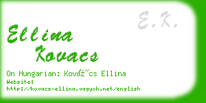 ellina kovacs business card